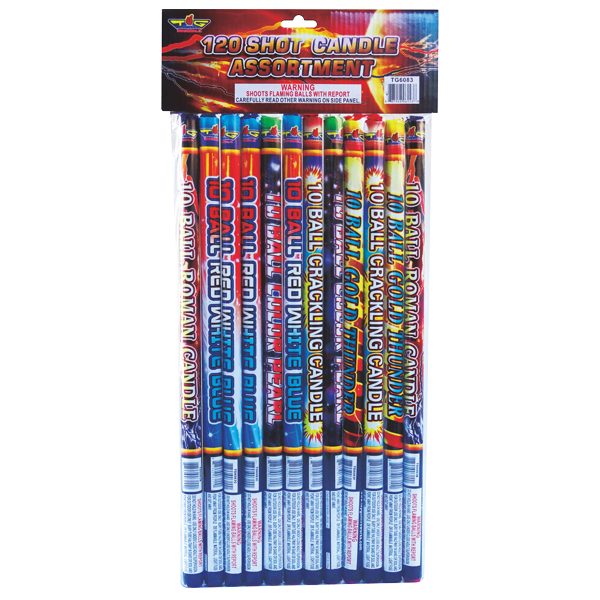 120 Shot Roman Candle Assortment